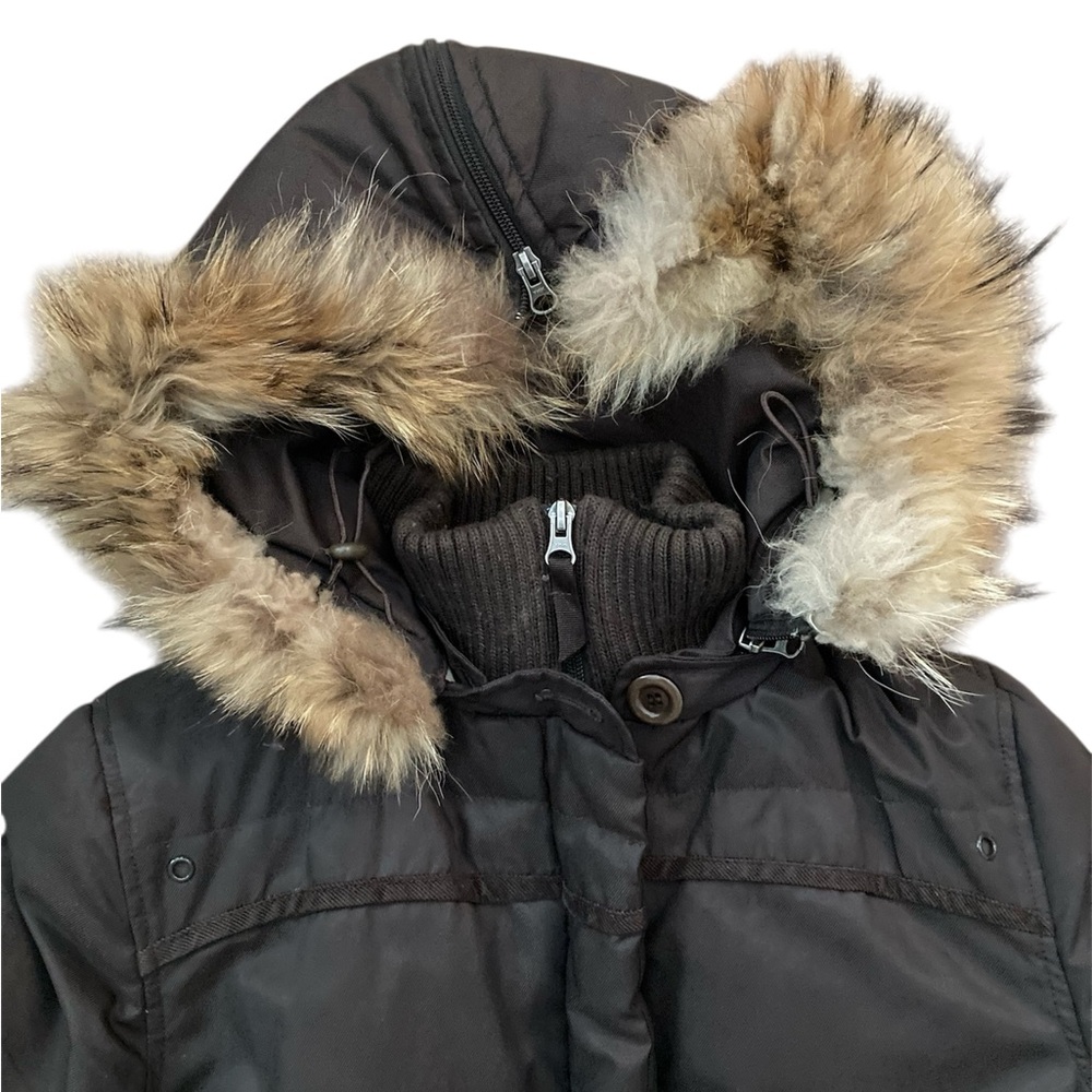 Soia & Kyo Fur Trimmed Down Filled Long Puffer - Picture 4 of 8